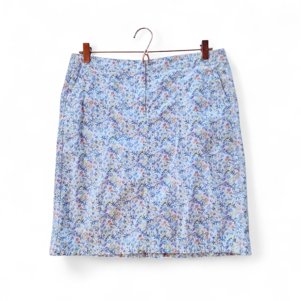 J. Jill Live-in Chino Floral Cotton Skirt